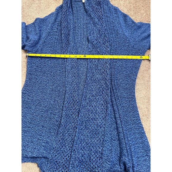 Kim Rogers Womens Open Front Knit Cardigan Sweater Blue 3X Lightweight Cozy - Picture 3 of 7